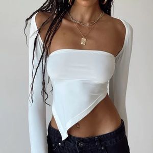 princess polly Koslo Eco Nylon Bolero Top set in white